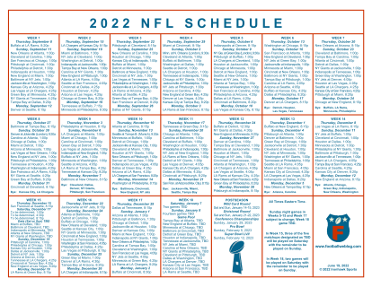 printable nfl football schedule